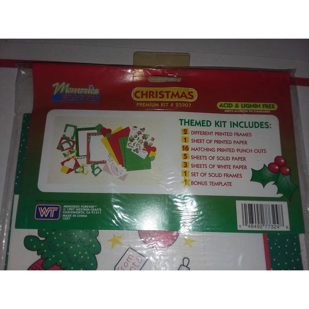 Christmas Memories Forever Scrapbooking Kit 25907 Frames Paper Template